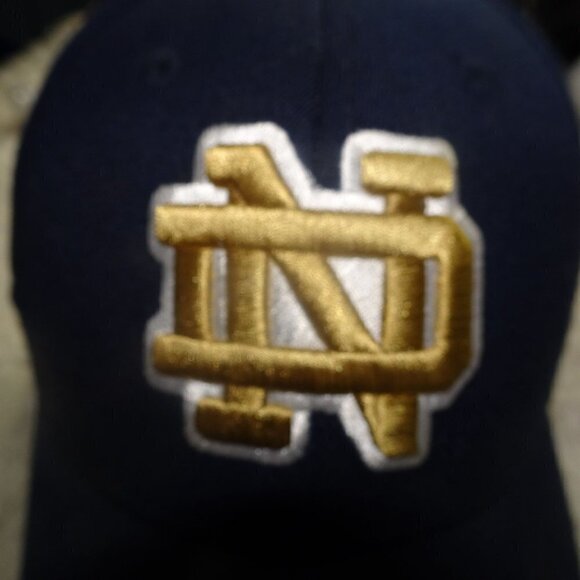 NCAA Blue Notre Dame One-Fit Baseball Hat Cap - Picture 2 of 7